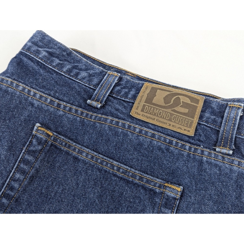 Diamond Gusset The Original Gusset Jean Dark Denim Work Pants‎ Mens Size 50x29